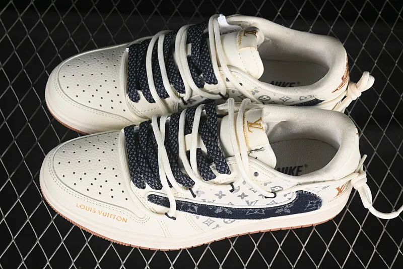 All categories Air Jordan Jordan series basketball shoes Air Jordan 1 Low High-end customized low-top sneakers Travis Scott x Fragment Design x Air Jordan 1 Low OG SP AJ1 LV joint rubber bottom drawstring low-top cultural casual sneakers DM6868-110